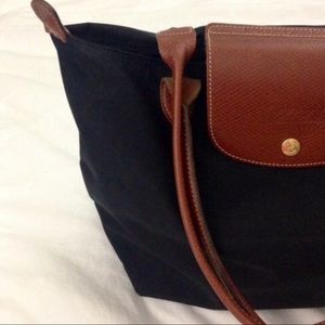 Small Black Longchamp le Pliage Tote